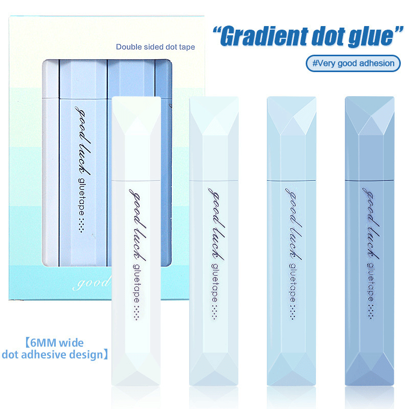 Scrapbooking Double-Sided Tape Roller – Adhesive for Craft Projects - Blue (4PCS)