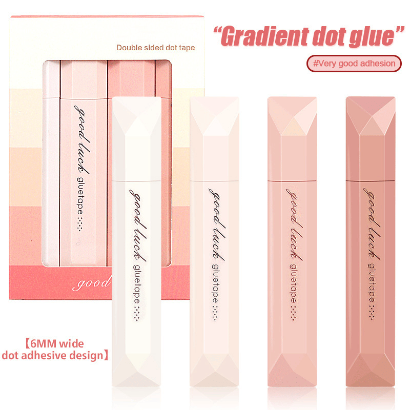 Scrapbooking Double-Sided Tape Roller – Adhesive for Craft Projects - Pink (4PCS)