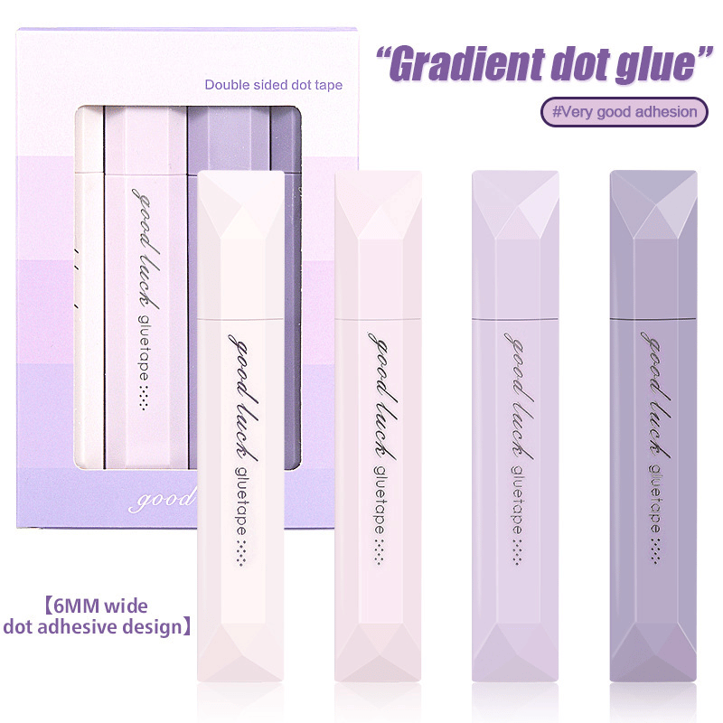 Scrapbooking Double-Sided Tape Roller – Adhesive for Craft Projects - Purple (4PCS)