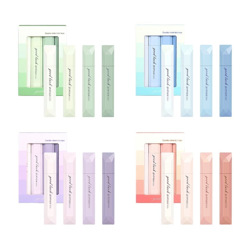 Scrapbooking Double-Sided Tape Roller – Adhesive for Craft Projects - Four colors each set( 16PCS)